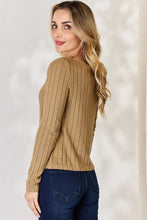 Ribbed Long Sleeve T Shirt with Dark Jeans for Women