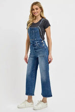 RISEN Full Size Knotted Strap Denim Overalls with Pockets Plus Size Denim Overalls