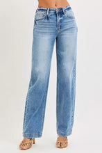 Risen high rise wide baggy jeans in light blue denim with a classic five-pocket design and wide baggy cut