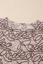 Rodeo Patterned T Shirt with Red Shorts for Women Woman T Shirts