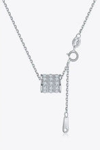 Elegant 18k white gold diamond pendant necklace in sterling silver, 18-inch chain