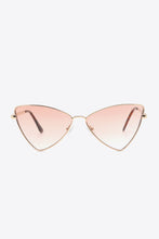 Rose Pink Cat Eye Sunglasses Gold Metal Frame Gradient Lenses