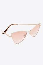 Rose Pink Cat Eye Sunglasses Gold Metal Frame Gradient Lenses