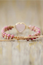 Rose Quartz Heart Beaded Bracelet Necklaces