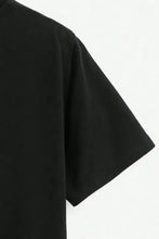 Black rose round neck short sleeve t-shirt