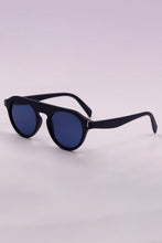 Round Black Frame Sunglasses with Blue Polycarbonate Lenses Set of Three
