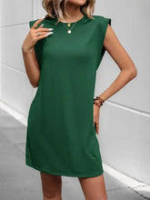 Round Neck Cap Sleeve Dress Casual Dresses