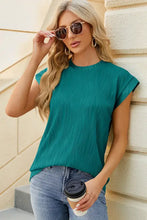 Round Neck Cap Sleeve T-Shirt Woman T Shirts