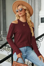 Round Neck Cold Shoulder T-Shirt Woman T Shirts
