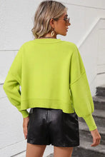 Round Neck Dropped Shoulder Pullover Sweater Sweater Pullovers