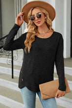 Round Neck Long Sleeve T-Shirt Woman T Shirts