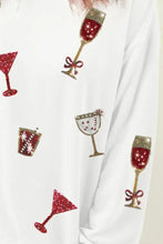Sequin Round Neck Long Sleeve Sweatshirt Woman Sweatshirts