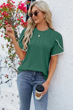 Round Neck Petal Sleeve T-Shirt Woman T Shirts