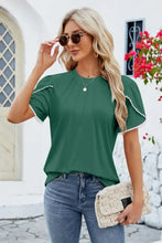 Round Neck Petal Sleeve T-Shirt Woman T Shirts