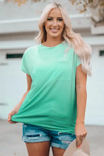 Round Neck Pocket Tee Shirt Woman T Shirts