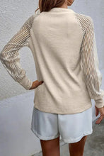 Round Neck Raglan Sleeve Knit Top Sweater Pullovers