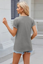 Round Neck Rolled Short Sleeve T-Shirt Woman T Shirts