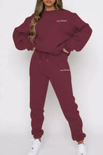 Maroon love forever sweatshirt and joggers set in soft cotton blend