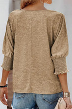 Round Neck Three-Quarter Sleeve Top Woman T Shirts