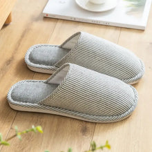 Round Toe Flats Slippers Gray Woman Slippers