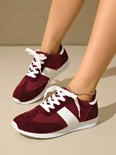 Runde Zehen Schnürschuhe Damen Sneakers