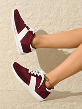 Runde Zehen Schnürschuhe Damen Sneakers