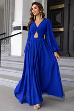 Royal Blue Long Sleeve Maxi Dress Evening Gown Evening Dresses