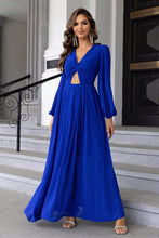 Royal Blue Long Sleeve Maxi Dress Evening Gown Royal Blue
