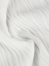 White ruched halter neck cami featuring softly wrinkled fabric with a delicate textured weave