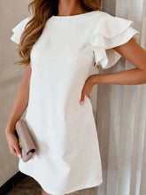 Ruffled Layered Short Sleeve Mini Dress Casual Dresses