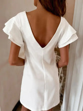 Ruffled Layered Short Sleeve Mini Dress Casual Dresses