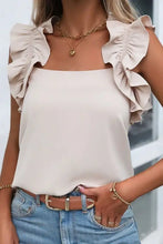 Ruffled Square Neck Tank Tanks & Camis