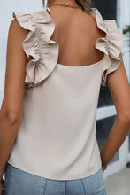 Ruffled Square Neck Tank Tanks & Camis