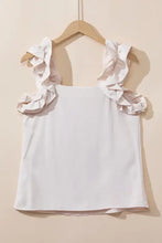 Ruffled Square Neck Tank Tanks & Camis
