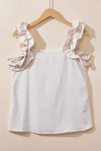 Ruffled Square Neck Tank Tanks & Camis