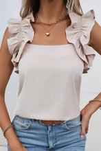 Ruffled Square Neck Tank Tanks & Camis