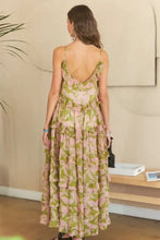 Ruffled Tiered Scoop Neck Cami Floral Maxi Dress Casual Dresses