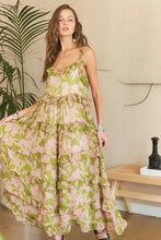 Ruffled Tiered Scoop Neck Cami Floral Maxi Dress Casual Dresses