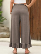 Ruffled Wide Leg Pants Woman Pants