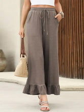 Ruffled Wide Leg Pants Woman Pants