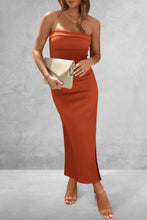 Rust Ribbed Sleeveless Midi Dress Caramel