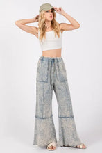 SAGE + FIG Mineral Washed Terry Wide Leg Pants Woman Pants