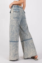 SAGE + FIG Mineral Washed Terry Wide Leg Pants Woman Pants