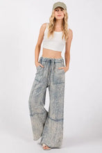 SAGE + FIG Mineral Washed Terry Wide Leg Pants Woman Pants