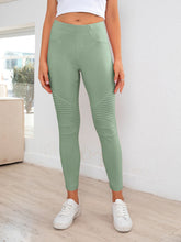 Sage Green Moto Leggings for Women