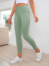 Sage Green Moto Leggings for Women