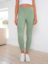 Sage Green Moto Leggings for Women