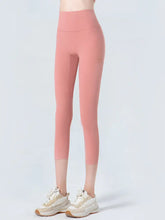 Salmon Athletic Leggings for Women Cropped High Stretch Pink Activewear Woman Leggings