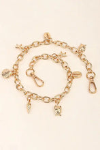 Sea Element Charm Iron Chain Belt with Seashell and Starfish Charms
