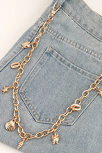 Sea Element Charm Iron Chain Belt with Seashell Charms